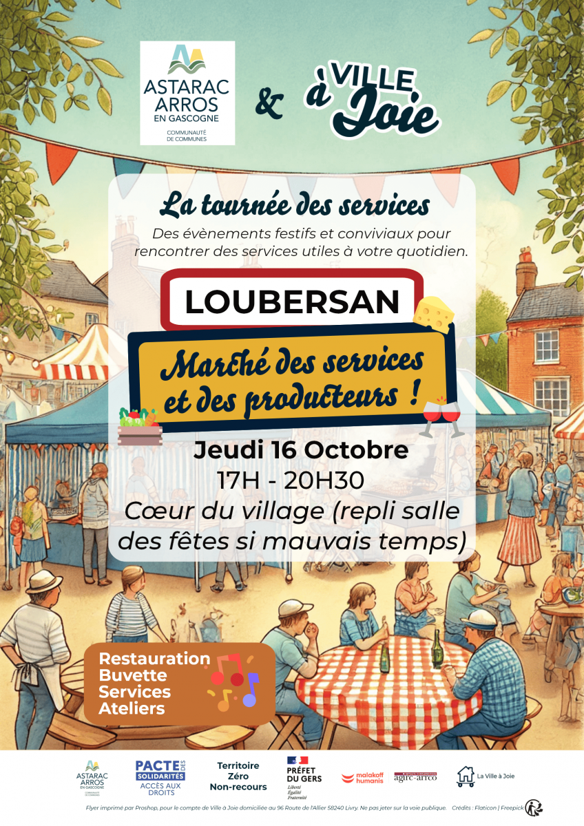 Marché des producteurs et des services à Loube ...