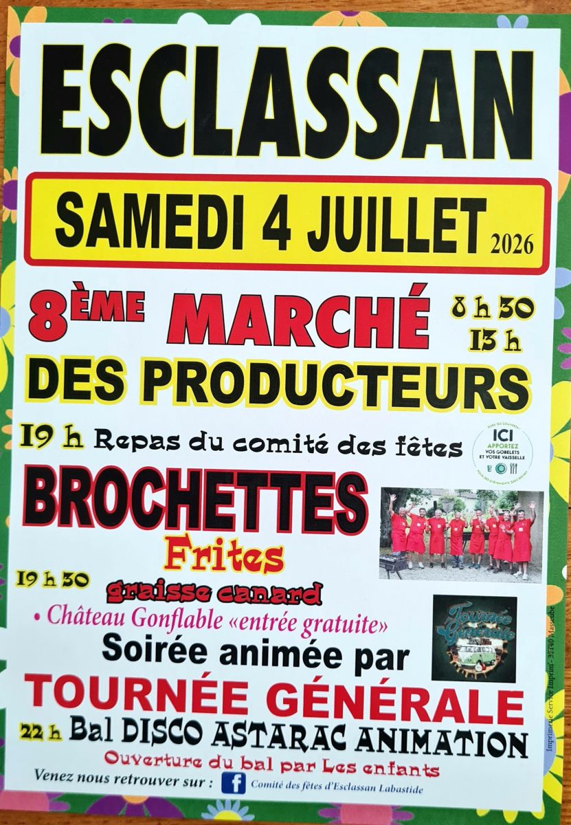 Fête locale avec marché des producteurs le matin