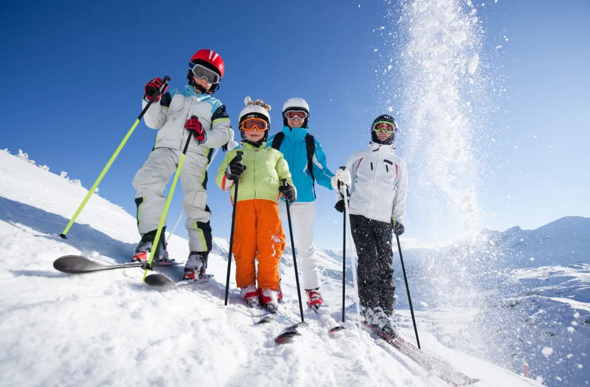 Journée de ski en famille
