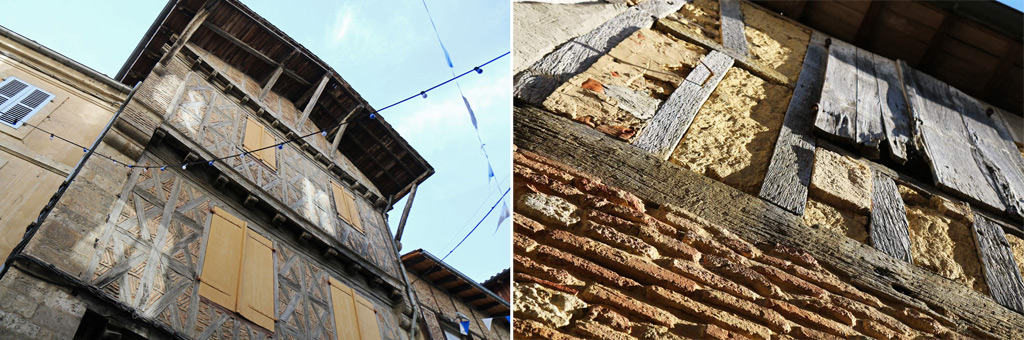 Eauze half-timbered houses