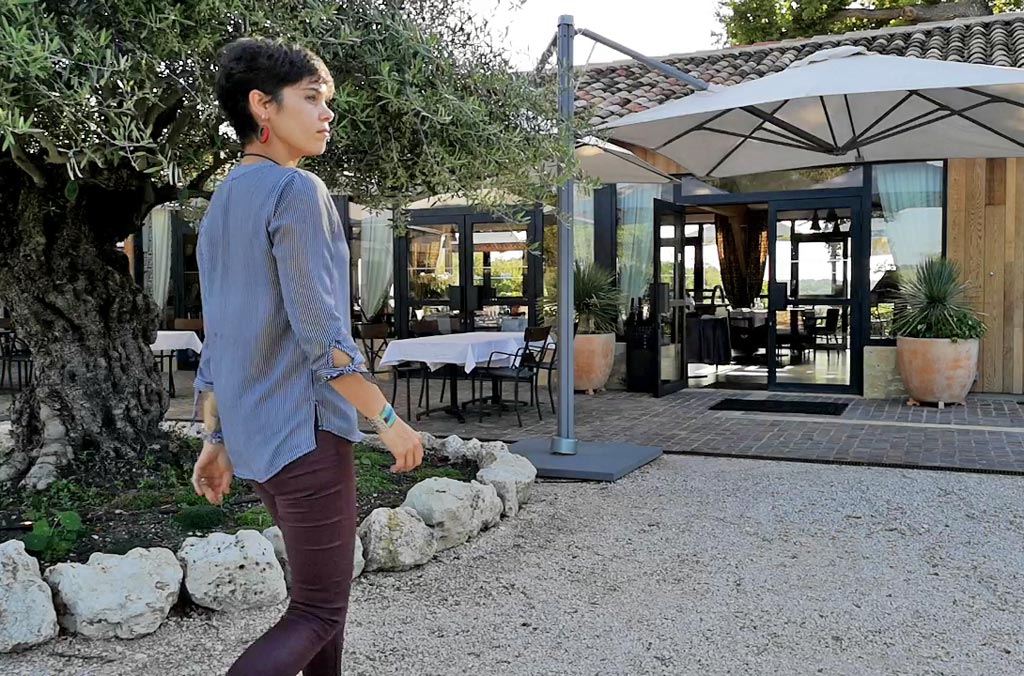 Entrée du restaurant domaine de nazère