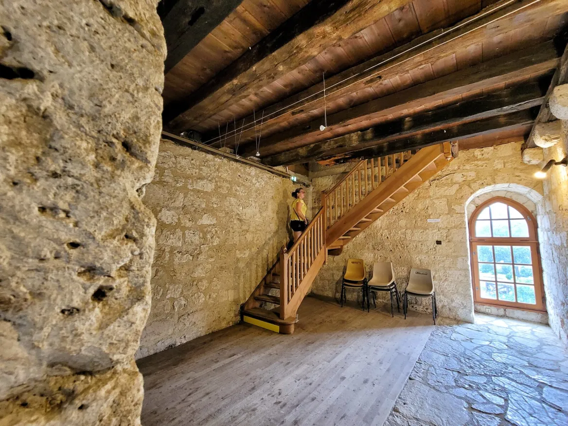 Inside the tower