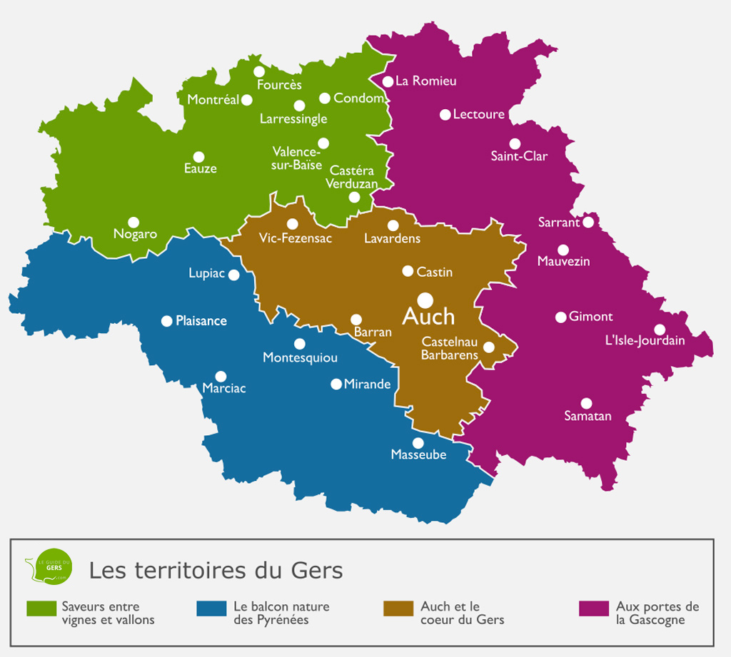 Guide to Gers and its main territories