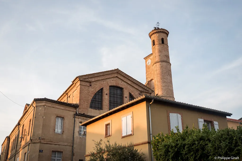 Pink brick church of L'Isle-Jourdain