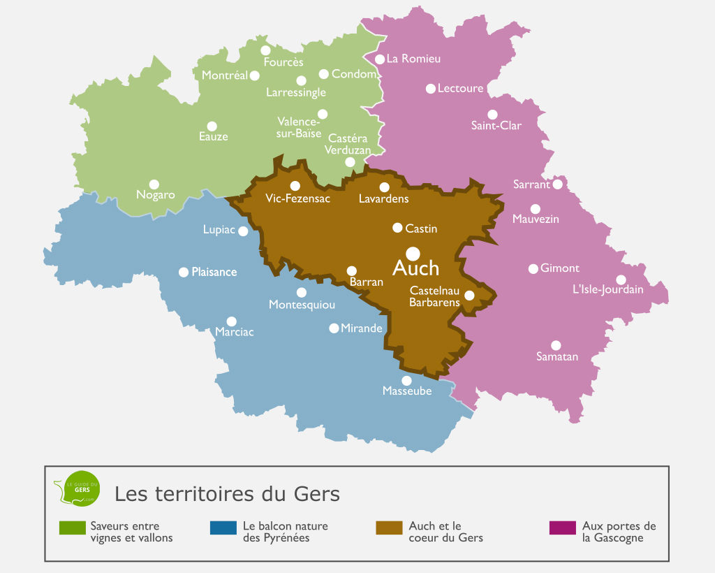 Map of the territory: Auch and the heart of Gers